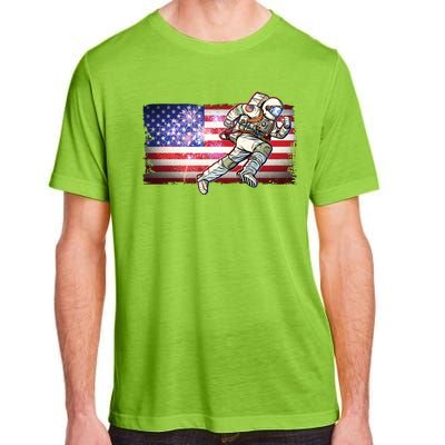 USA American Flag 4th Of July Fireworks Astronaut Adult ChromaSoft Performance T-Shirt