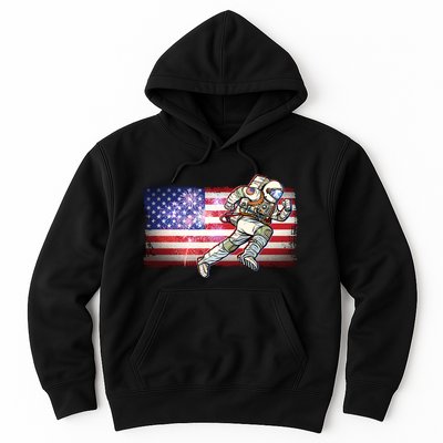 USA American Flag 4th Of July Fireworks Astronaut Hoodie