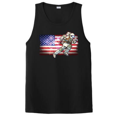 USA American Flag 4th Of July Fireworks Astronaut PosiCharge Competitor Tank