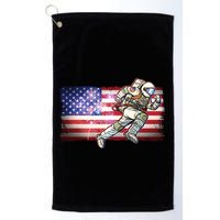 USA American Flag 4th Of July Fireworks Astronaut Golf Towel