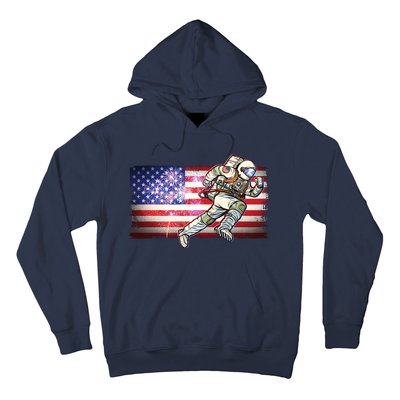 USA American Flag 4th Of July Fireworks Astronaut Hoodie