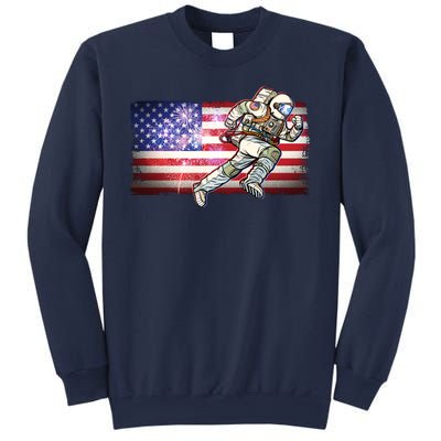 USA American Flag 4th Of July Fireworks Astronaut Sweatshirt