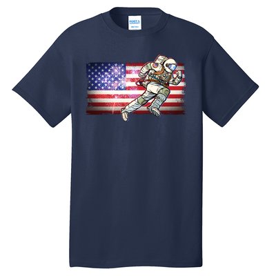 USA American Flag 4th Of July Fireworks Astronaut Tall T-Shirt