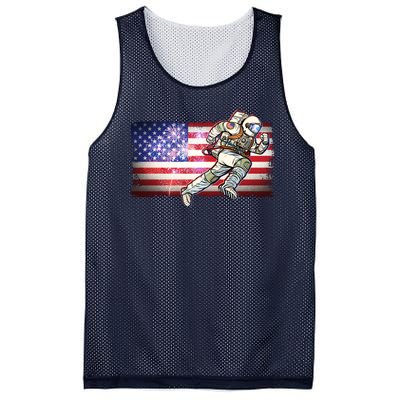 USA American Flag 4th Of July Fireworks Astronaut Mesh Reversible Basketball Jersey Tank