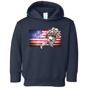 USA American Flag 4th Of July Fireworks Astronaut Toddler Hoodie