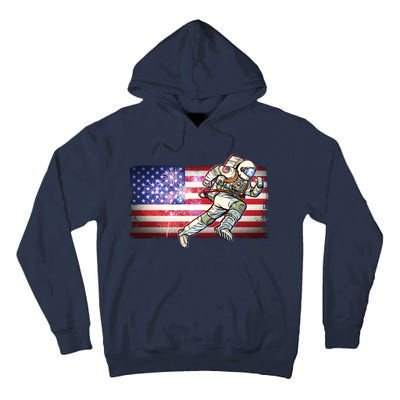 USA American Flag 4th Of July Fireworks Astronaut Tall Hoodie