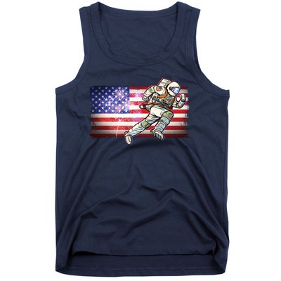 USA American Flag 4th Of July Fireworks Astronaut Tank Top