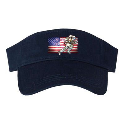 USA American Flag 4th Of July Fireworks Astronaut Valucap Bio-Washed Visor