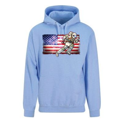 USA American Flag 4th Of July Fireworks Astronaut Unisex Surf Hoodie