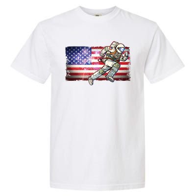 USA American Flag 4th Of July Fireworks Astronaut Garment-Dyed Heavyweight T-Shirt