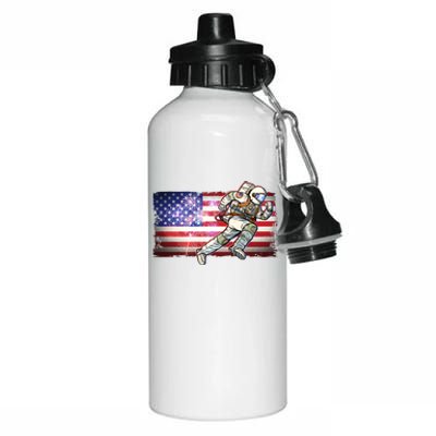 USA American Flag 4th Of July Fireworks Astronaut Aluminum Water Bottle