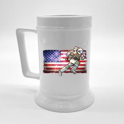 USA American Flag 4th Of July Fireworks Astronaut Beer Stein