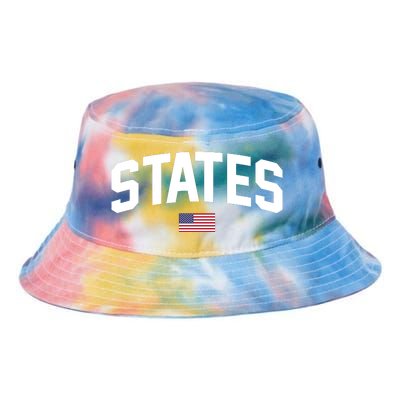 States United USA American Flag United States 4th Of July Tie Dye Newport Bucket Hat