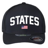 States United USA American Flag United States 4th Of July Flexfit Unipanel Trucker Cap