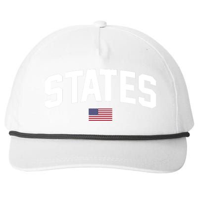 States United USA American Flag United States 4th Of July Snapback Five-Panel Rope Hat