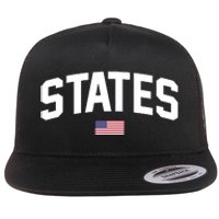 States United USA American Flag United States 4th Of July Flat Bill Trucker Hat