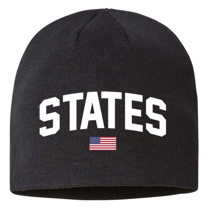 States United USA American Flag United States 4th Of July Sustainable Beanie