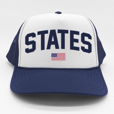 States United USA American Flag United States 4th Of July Trucker Hat