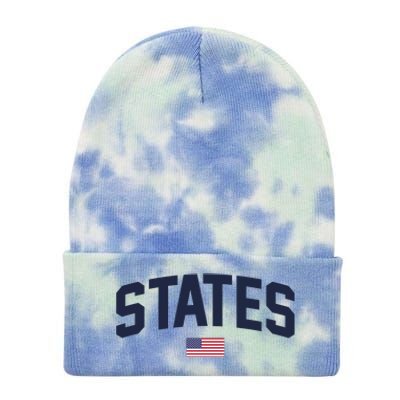 States United USA American Flag United States 4th Of July Tie Dye 12in Knit Beanie