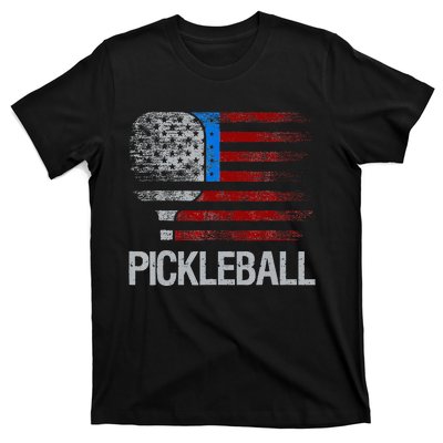 US American Flag Pickleball Player Paddleball Lover T-Shirt