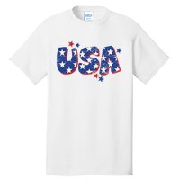 Usa American Flag 4th Of July Boy Girl Vintage Tall T-Shirt