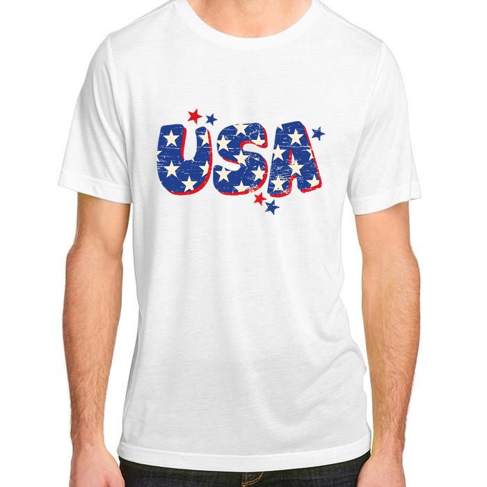 Usa American Flag 4th Of July Boy Girl Vintage Adult ChromaSoft Performance T-Shirt