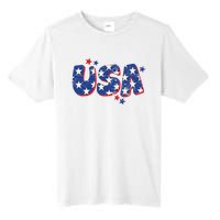 Usa American Flag 4th Of July Boy Girl Vintage Tall Fusion ChromaSoft Performance T-Shirt