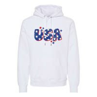 Usa American Flag 4th Of July Boy Girl Vintage Premium Hoodie