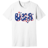 Usa American Flag 4th Of July Boy Girl Vintage Premium T-Shirt