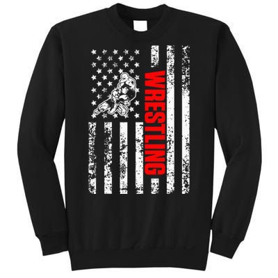 US American Flag Sports Patriotic Wrestling Sweatshirt