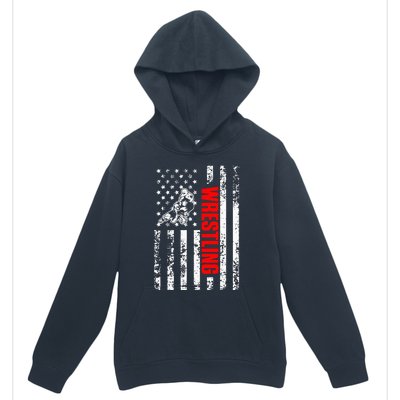 US American Flag Sports Patriotic Wrestling Urban Pullover Hoodie