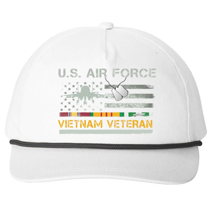 US Air Force Vietnam Veteran USAF Veteran USA Flag Gift Snapback Five-Panel Rope Hat