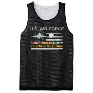 US Air Force Vietnam Veteran USAF Veteran USA Flag Gift Mesh Reversible Basketball Jersey Tank