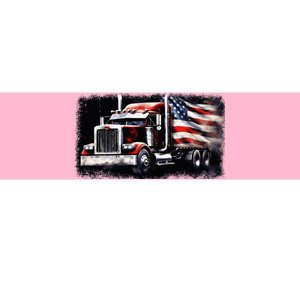 Us American Flag Semi Truck Driver Trucker Bumper Sticker