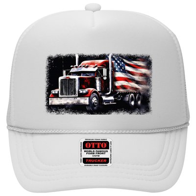 Us American Flag Semi Truck Driver Trucker Trucker Hat