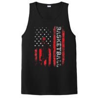 USA American Flag Sports Lover Basketball PosiCharge Competitor Tank