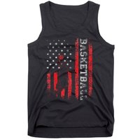 USA American Flag Sports Lover Basketball Tank Top