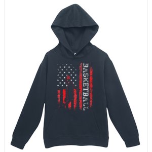 USA American Flag Sports Lover Basketball Urban Pullover Hoodie