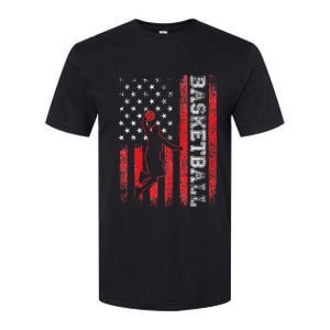 USA American Flag Sports Lover Basketball Softstyle CVC T-Shirt