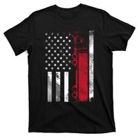 Us American Flag Semi Truck Driver 18 Wheeler Trucker Gift T-Shirt