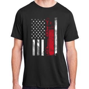 Us American Flag Semi Truck Driver 18 Wheeler Trucker Gift Adult ChromaSoft Performance T-Shirt