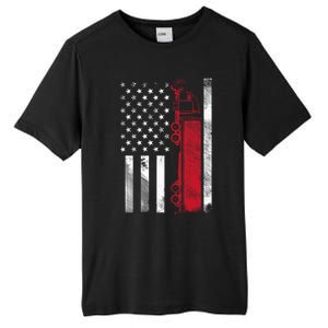 Us American Flag Semi Truck Driver 18 Wheeler Trucker Gift Tall Fusion ChromaSoft Performance T-Shirt