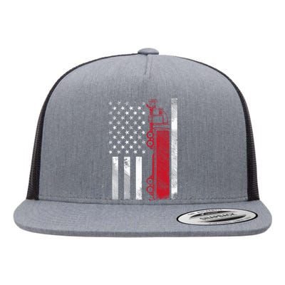 Us American Flag Semi Truck Driver 18 Wheeler Trucker Gift Flat Bill Trucker Hat