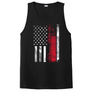 Us American Flag Semi Truck Driver 18 Wheeler Trucker Gift PosiCharge Competitor Tank