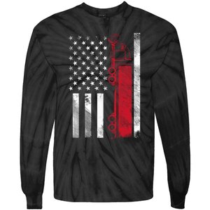 Us American Flag Semi Truck Driver 18 Wheeler Trucker Gift Tie-Dye Long Sleeve Shirt