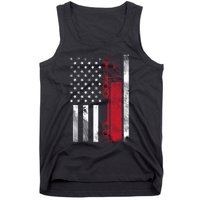 Us American Flag Semi Truck Driver 18 Wheeler Trucker Gift Tank Top