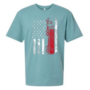 Us American Flag Semi Truck Driver 18 Wheeler Trucker Gift Sueded Cloud Jersey T-Shirt