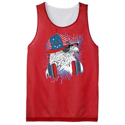 USA American Flag Fireworks Hip Hop Headphones Eagle Mesh Reversible Basketball Jersey Tank