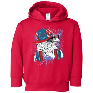 USA American Flag Fireworks Hip Hop Headphones Eagle Toddler Hoodie