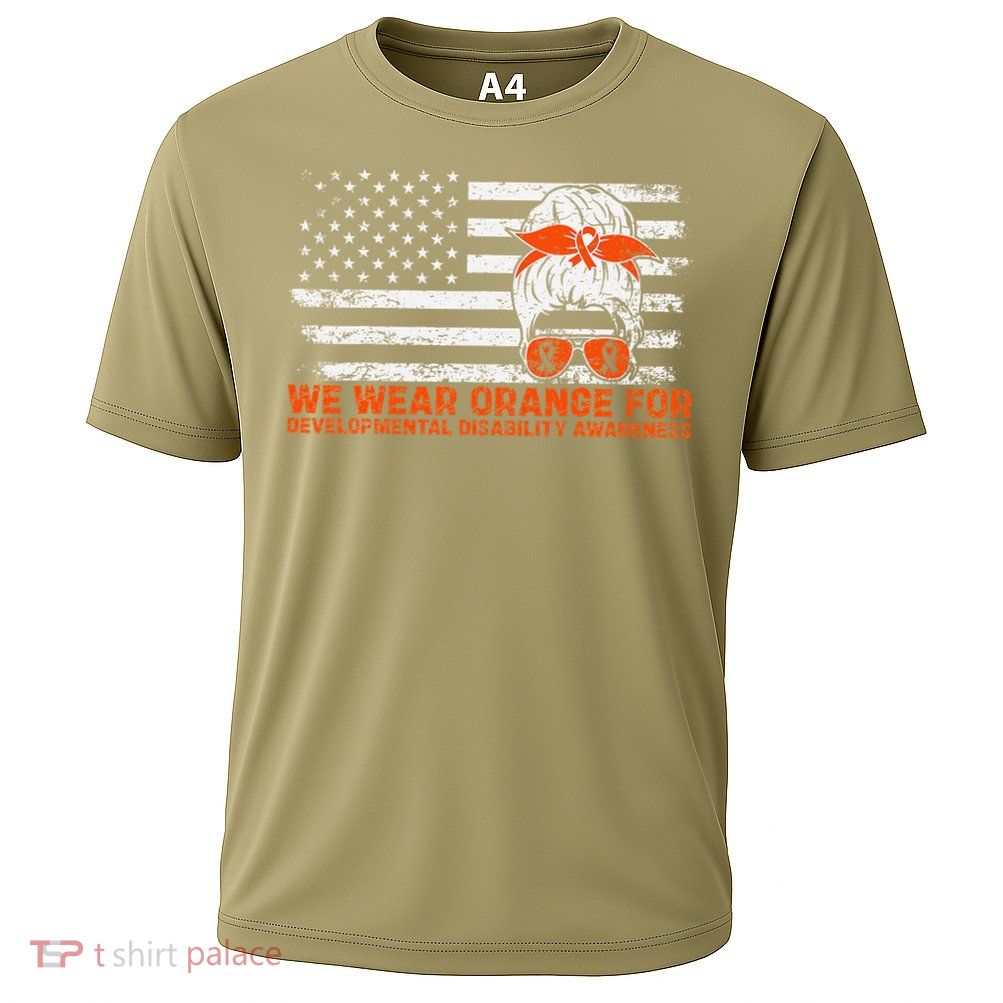 US American Flag We Wear Orange Awareness Cooling Performance Crew T-Shirt